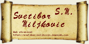 Svetibor Miljković vizit kartica